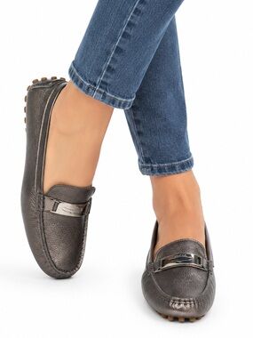 Coach Vintage Y2K Metallic Leather Nola Work Loafers Women’s Size 7.5